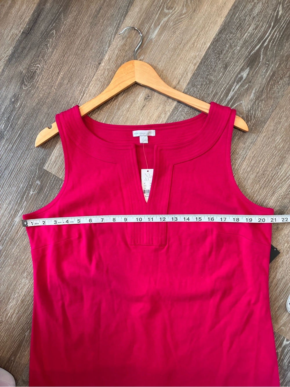 New York & Company Sleeveless Midi Shift Dresses in Royal Blue and Fuchsia - Picture 8 of 10
